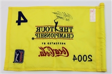 Retief Goosen Signed 2004 Tour Championship Used Hole #4 Flag w/COA & JSA ALOA