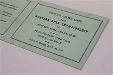 Sam Snead Signed 1957 Western Open Match Used Official Scorecard JSA COA