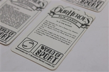 Six (6) 1979 Venorlandus Our Heroes Flik Cards