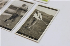 Four (4) W. A. & A. C. Churchman Imperial Tobacco Famous Golfers & (3) Ogdens Champions Of 1936 Cards