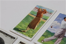 Four (4) W. A. & A. C. Churchman Imperial Tobacco Famous Golfers & (3) Ogdens Champions Of 1936 Cards