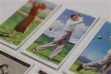 Four (4) W. A. & A. C. Churchman Imperial Tobacco Famous Golfers & (3) Ogdens Champions Of 1936 Cards