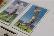 Four (4) W. A. & A. C. Churchman Imperial Tobacco Famous Golfers & (3) Ogdens Champions Of 1936 Cards