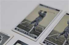 Two (2) Morriss High Grade Cigarettes Golf Stroke Series Cards, (1) Imperial Tobacco How To Play Golf Card, (1) W. D. & H. O. Wills Our King And Queen Card & (1) Ogdens Cigarettes Card