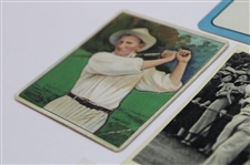  W.A.& A.C. Churchman Imperial Frisky Card, Park Drive Cigarette Card, W. D. & H. O. Wills British Sporting Personality Card, (2) Carreras Nose Game Cars, & (2) Mecca Series Of Champion Golfers Cards