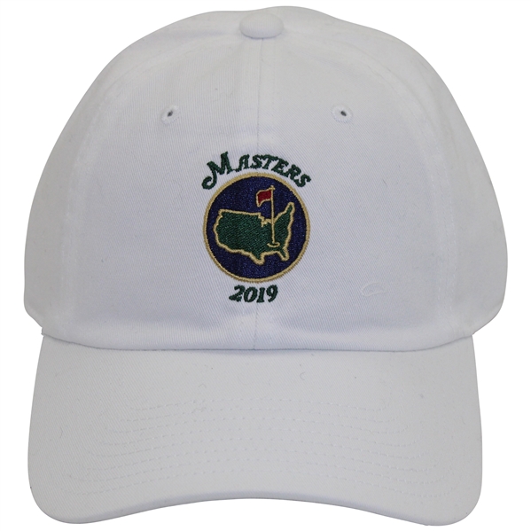 2019 Masters Tournament Embroidered Navy Circle Logo White Hat