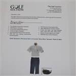 Gene Sarazen's Personal Shirt w/Custom Navy Blue 'Sarazen' Pants & Belt