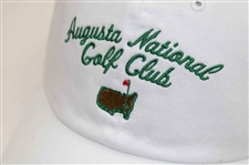 Augusta National GC Masters Tournament White w/Green Script Embroidered Logo Hat - New w/Tag