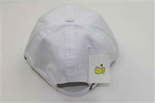 Augusta National GC Masters Tournament White w/Green Script Embroidered Logo Hat - New w/Tag