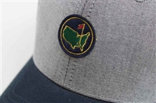 Augusta National GC Masters Tournament Circle Patch Logo Gray w/Navy Hat - New w/Tag
