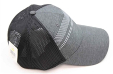 Augusta National GC Masters Tournament Grey w/White Lines & Black Mesh Yellow Logo Hat - New w/Tag