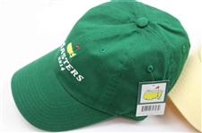 2012 Masters Tournament Green & Lt Yellow Dated Caddy Hats w/2014 Green Dated Hat