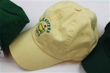 2012 Masters Tournament Green & Lt Yellow Dated Caddy Hats w/2014 Green Dated Hat