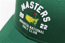 Two (2) 2022 Masters Tournament Augusta National GC Green w/White Mesh Trucker Hats - New w/Tags