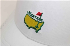 Masters Tournament Embroidered Yellow Logo White w/Green Dot Bill Mesh Performance Hat - New w/Tags