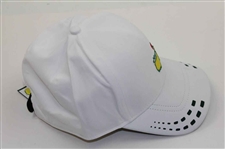 Masters Tournament Embroidered Yellow Logo White w/Green Dot Bill Mesh Performance Hat - New w/Tags