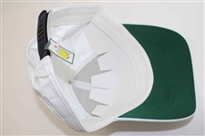 Masters Tournament Embroidered Yellow Logo White w/Green Dot Bill Mesh Performance Hat - New w/Tags