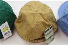 Masters Tournament Augusta National GC Green, Yellow & Blue 'Est. 1934' Caddy Hats - New w/Tags
