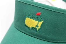 Masters Tournament Embroidered Yellow Logo Pine Green & Khaki Low Rider Visors  - New w/Tags