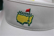 Masters Tournament Embroidered Yellow Logo Pine Green & Khaki Low Rider Visors  - New w/Tags