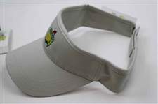 Masters Tournament Embroidered Yellow Logo Pine Green & Khaki Low Rider Visors  - New w/Tags