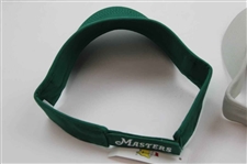Masters Tournament Embroidered Yellow Logo Pine Green & Khaki Low Rider Visors  - New w/Tags