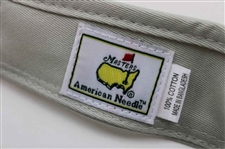 Masters Tournament Embroidered Yellow Logo Pine Green & Khaki Low Rider Visors  - New w/Tags