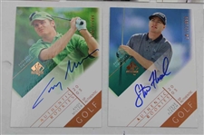 Thirteen (13) 2003 SP Authentic Cards (1) Salute To Champions, (2) Sign Of The Times, (5) Authentic Rookies & (5) Course Classics