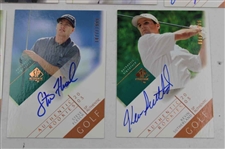 Thirteen (13) 2003 SP Authentic Cards (1) Salute To Champions, (2) Sign Of The Times, (5) Authentic Rookies & (5) Course Classics