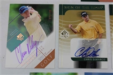 Thirteen (13) 2003 SP Authentic Cards (1) Salute To Champions, (2) Sign Of The Times, (5) Authentic Rookies & (5) Course Classics