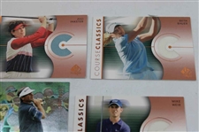 Thirteen (13) 2003 SP Authentic Cards (1) Salute To Champions, (2) Sign Of The Times, (5) Authentic Rookies & (5) Course Classics