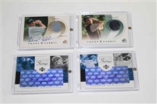 (2) 2002 Upper Deck Signature Swings & (6) Front 9 Fabric Cards