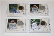 (2) 2002 Upper Deck Signature Swings & (6) Front 9 Fabric Cards