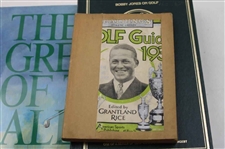 Three (3) Bobby Jones Cover Books '1930 Golf Guide', 'Jones On Golf', & 'The Legend Of Bobby Jones'