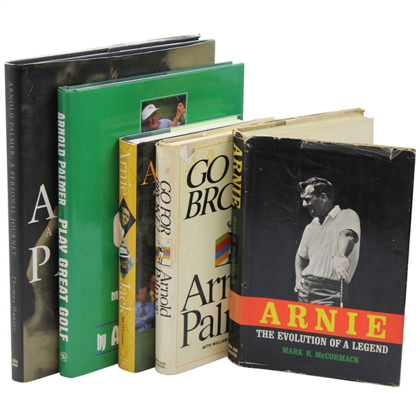 Five (5) Different Arnold Palmer Hardback Books w/1967 Title "Arnie"