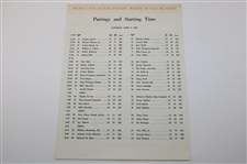 Two (2) 1963 Masters Tournament Saturday 3rd Round Pairing Sheets - Jack's First Masters Win