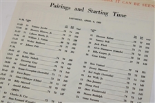 Two (2) 1963 Masters Tournament Saturday 3rd Round Pairing Sheets - Jack's First Masters Win