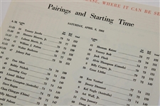 Two (2) 1963 Masters Tournament Saturday 3rd Round Pairing Sheets - Jack's First Masters Win