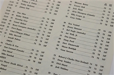 Two (2) 1963 Masters Tournament Saturday 3rd Round Pairing Sheets - Jack's First Masters Win