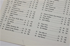 Two (2) 1963 Masters Tournament Saturday 3rd Round Pairing Sheets - Jack's First Masters Win