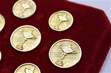 Seven (7) Ryder Cup Trophy Gold Tone Button Set