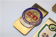 Nine (9) PGA Tournament Money Clips