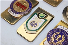 Nine (9) PGA Tournament Money Clips