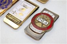 Nine (9) PGA Tournament Money Clips