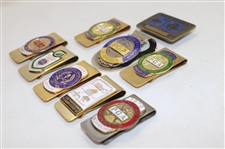 Nine (9) PGA Tournament Money Clips