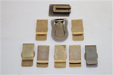 Nine (9) PGA Tournament Money Clips