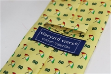 Arnold Palmer 80th Birthday Commemorative Vineyard Vines Yellow Silk Tie in Box