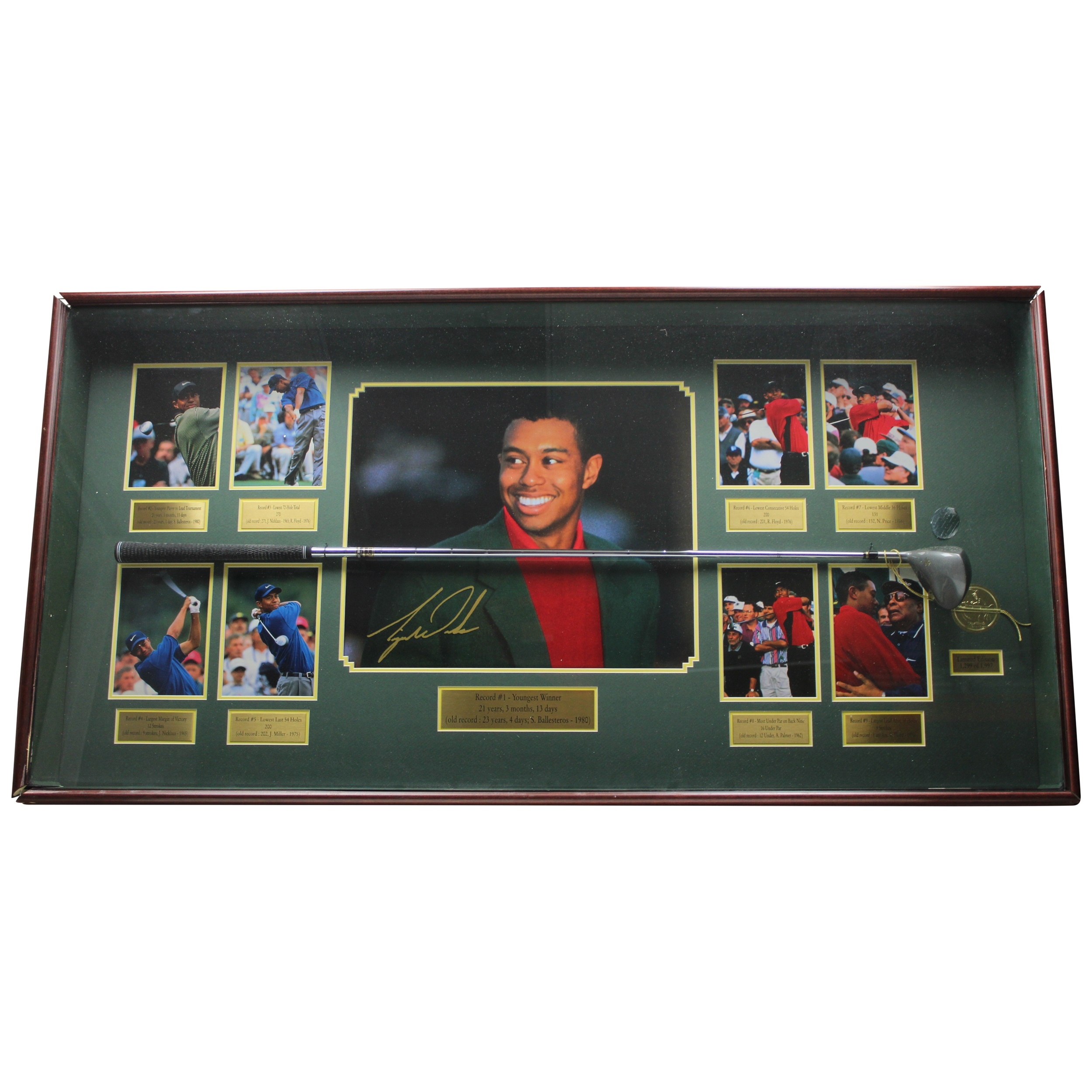 Tiger Woods 1997年マスターズ初優勝記念 ドライバー付ショーケース Lot Detail - Tiger Woods Youngest Masters Winner Cobra Driver