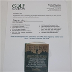 Gene Sarazen Signed 1992 1st Edition The 19th Hole Signed By Author Carol Mann - Sarazen Collection JSA ALOA