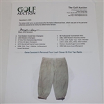 Gene Sarazen's Personal Four Leaf Clover Di Fini Tan Pants